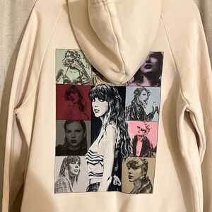 TAYLOR SWIFT | THE ERAS TOUR BEIGE HOODIE Size Small.